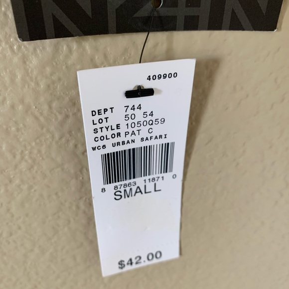 NWT IZ Buyer Women’s Animal Print Crocheted Lace Tie Sheer Top NWT SIZE S - Picture 8 of 13